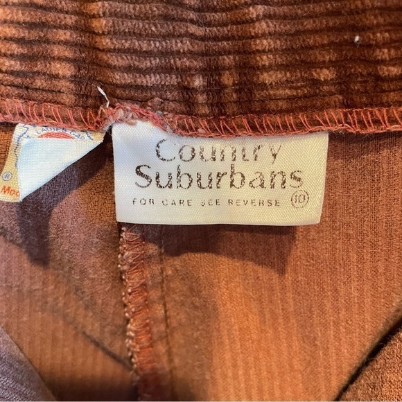 Vintage Country Suburbans Corduroy Pants Wide Cuff - Picture 9 of 10